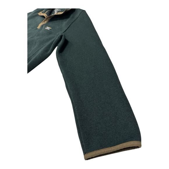 LL Bean Mens Large Pullover Green L Regular Fleece Snap T Sweatshirt Gorpcore - Picture 5 of 7